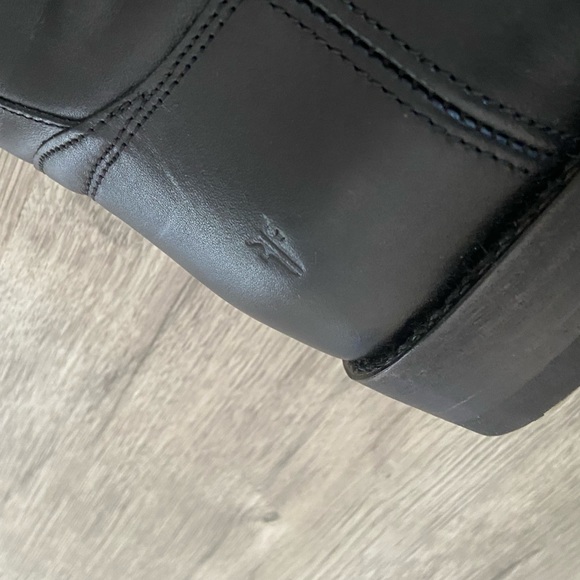 Frye black leather boot riding boots Jayden D Ring tall winter boot 6.5 - Picture 11 of 16